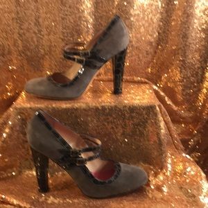 Kate Spade Mary Jane Heels Kate in charcoal